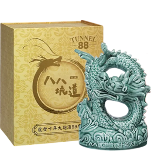 八八坑道龍發十年大麴酒 翡翠綠